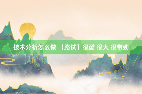 技术分析怎么做 【路试】很酷 很大 很带劲