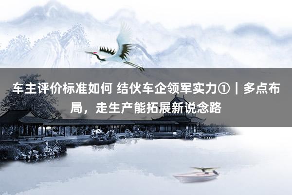 车主评价标准如何 结伙车企领军实力①｜多点布局，走生产能拓展新说念路