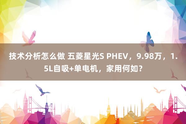 技术分析怎么做 五菱星光S PHEV，9.98万，1.5L自吸+单电机，家用何如？