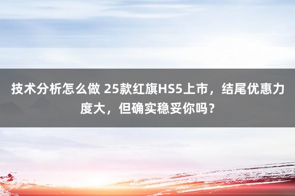 技术分析怎么做 25款红旗HS5上市，结尾优惠力度大，但确实稳妥你吗？