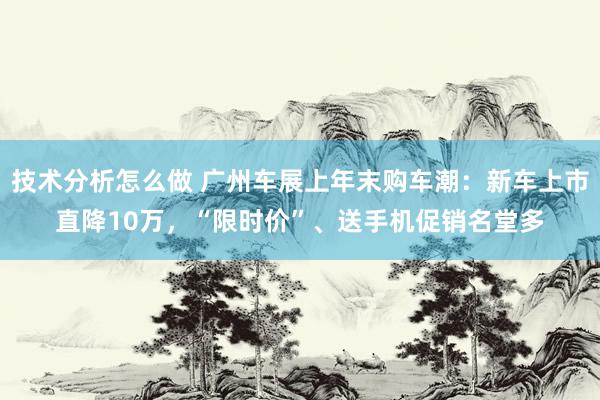 技术分析怎么做 广州车展上年末购车潮：新车上市直降10万，“限时价”、送手机促销名堂多