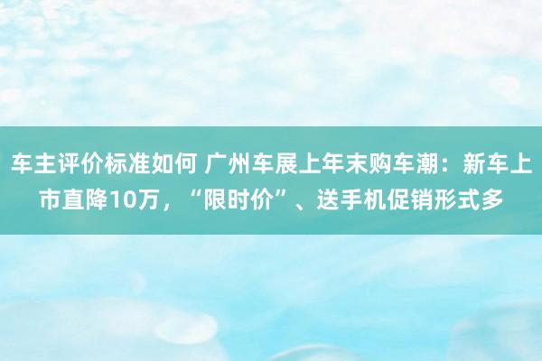 车主评价标准如何 广州车展上年末购车潮：新车上市直降10万，“限时价”、送手机促销形式多