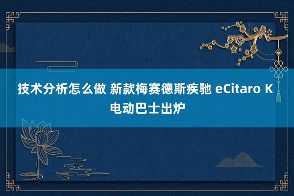 技术分析怎么做 新款梅赛德斯疾驰 eCitaro K 电动巴士出炉