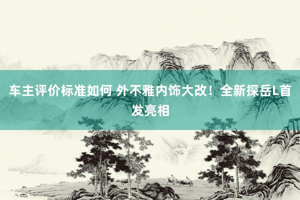 车主评价标准如何 外不雅内饰大改！全新探岳L首发亮相