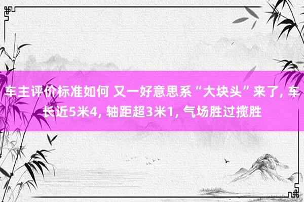 车主评价标准如何 又一好意思系“大块头”来了, 车长近5米4, 轴距超3米1, 气场胜过揽胜