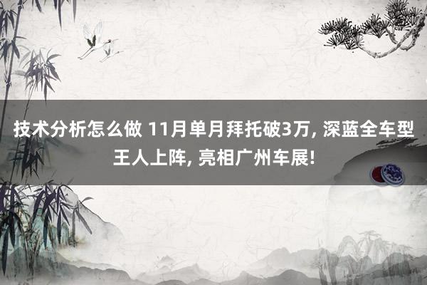 技术分析怎么做 11月单月拜托破3万, 深蓝全车型王人上阵, 亮相广州车展!