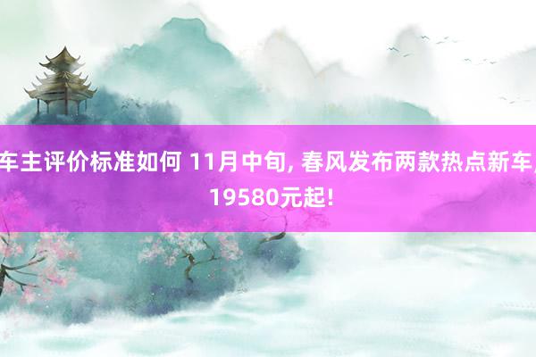 车主评价标准如何 11月中旬, 春风发布两款热点新车, 19580元起!