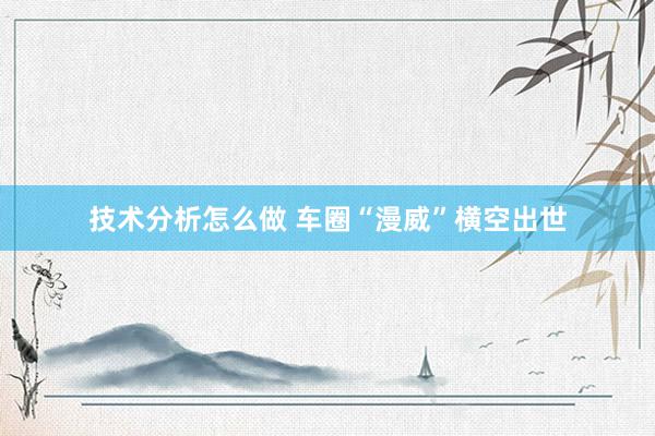 技术分析怎么做 车圈“漫威”横空出世