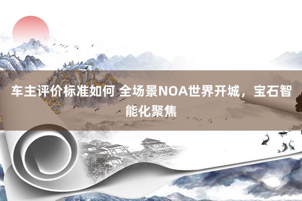 车主评价标准如何 全场景NOA世界开城，宝石智能化聚焦